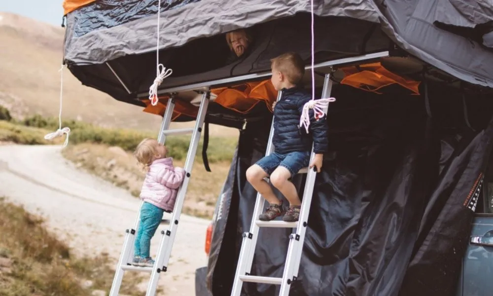 family enjoying a roof top tent and enjoying all the benefits that come with it